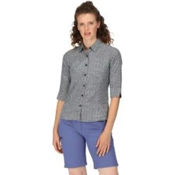 Regatta Womens Nimis V Breathable Mid Sleeve Shirt -Men's Clothing Sales Store rws153 m8z 01 1