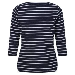Regatta Womens Bayla 3/4 Sleeve Striped Boat Neck T Shirt -Men's Clothing Sales Store rwt269 5xi 04