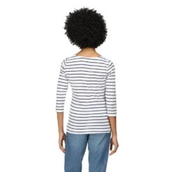 Regatta Womens Bayla 3/4 Sleeve Striped Boat Neck T Shirt -Men's Clothing Sales Store rwt269 b6h 02