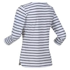 Regatta Womens Bayla 3/4 Sleeve Striped Boat Neck T Shirt -Men's Clothing Sales Store rwt269 b6h 04
