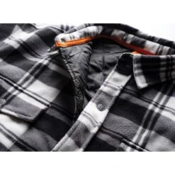Scruffs Mens Worker Padded Checked Work Shirt -Men's Clothing Sales Store sh053 bkwh 04