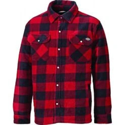 Dickies Mens Portland Long Sleeve Polyester Polar Fleece Padded Shirt -Men's Clothing Sales Store sh5000 rd 01
