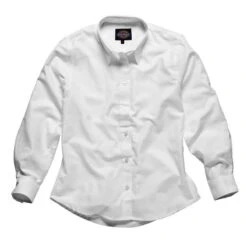 Dickies Ladies Oxford Long Sleeved Shirt White SH64300W