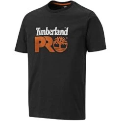 Timberland Pro Mens Core UPF Protection Graphic Logo T Shirt -Men's Clothing Sales Store tim060 bk 01