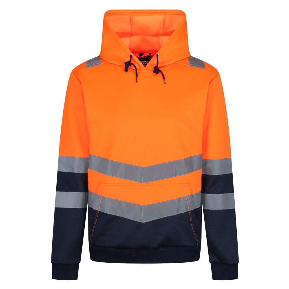 Regatta Professional Mens Hi Vis Reflective Over Head Hoodie 2 Regatta Professional Mens Hi Vis Reflective Over Head Hoodie - Image 2