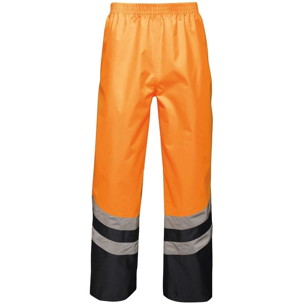 Regatta Mens Hi Vis Pro Waterproof Workwear Over Trousers 4 Regatta Mens Hi Vis Pro Waterproof Workwear Over Trousers - Image 4