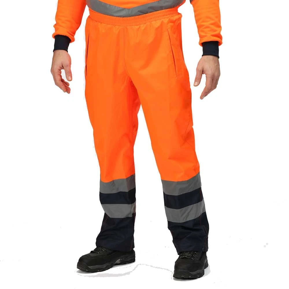 Regatta Mens Hi Vis Pro Waterproof Workwear Over Trousers 1 Regatta Mens Hi Vis Pro Waterproof Workwear Over Trousers