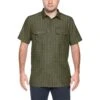Jack Wolfskin Mens Thompson Short Sleeve Checked Button Shirt -Men's Clothing Sales Store wol439 7587 01