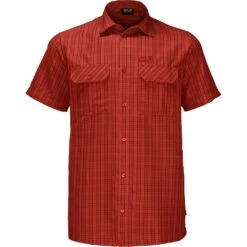 Jack Wolfskin Mens Thompson Breathable Fast Drying Short Sleeve Shirt -Men's Clothing Sales Store wol993 7961 01